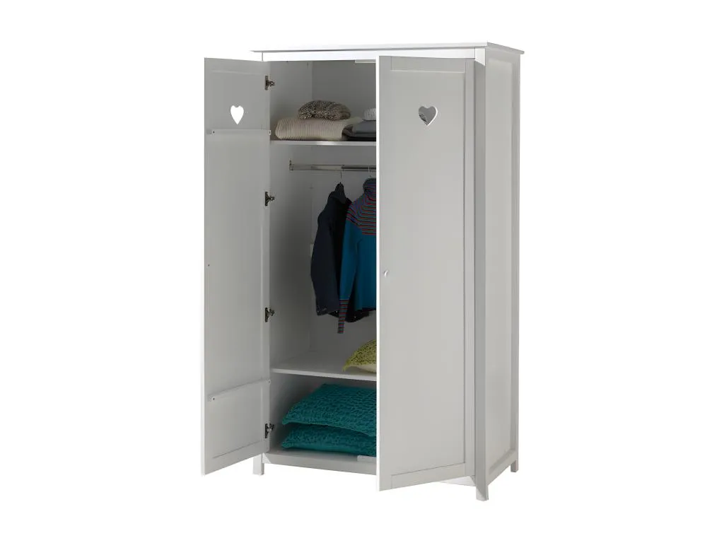 Armario 2 puertas de Alkifurniturees lacada en blanco Corazón BQGP71297