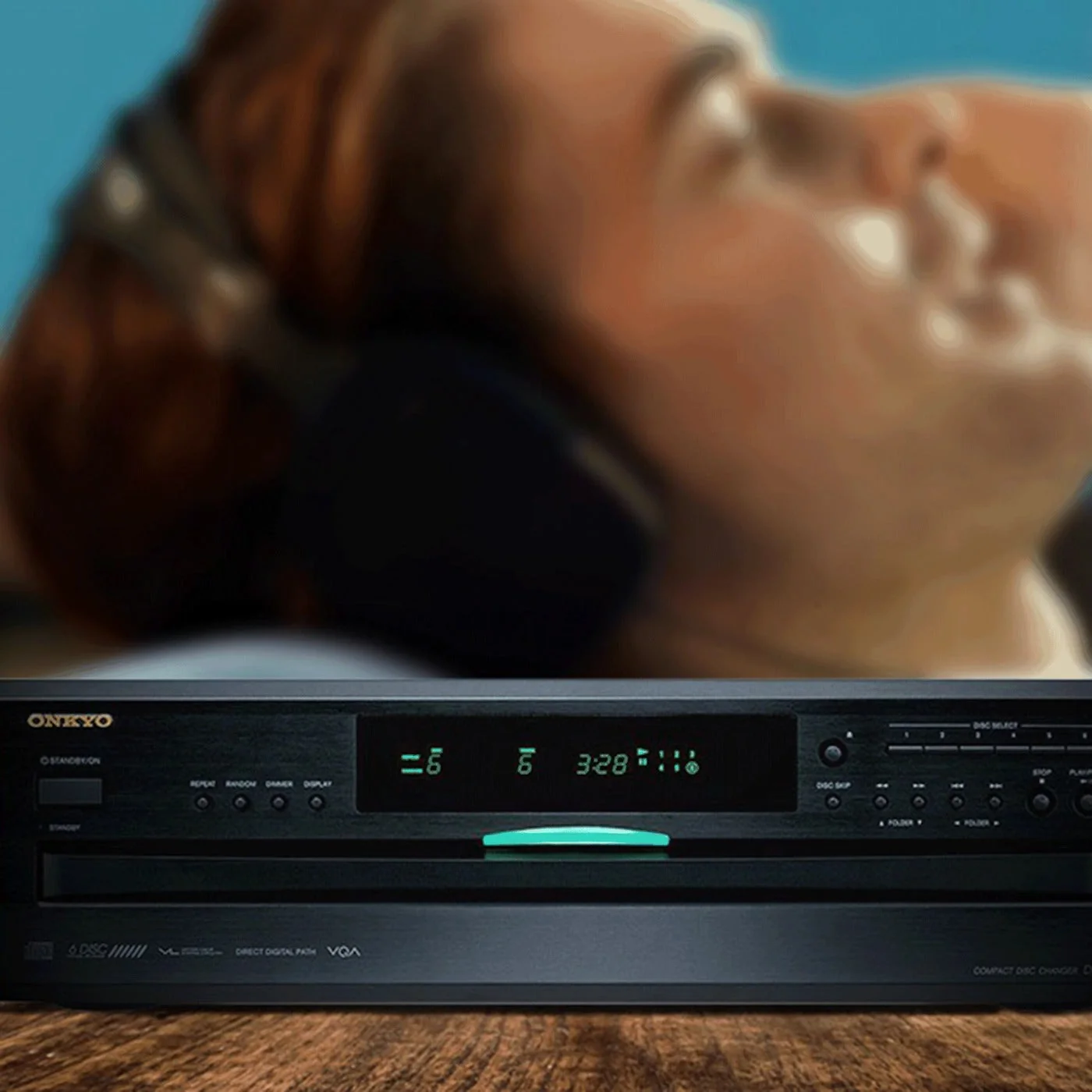 Onkyo 6-Disc CD Changer, Black - DX-C390 - Image 2 Onkyo 6-Disc CD Changer, Black - DX-C390 - Image 2