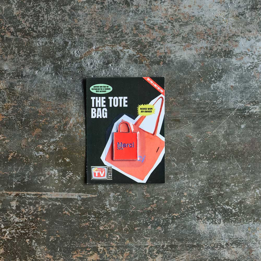 Magnet en métal Merci - Tote bag Rouge