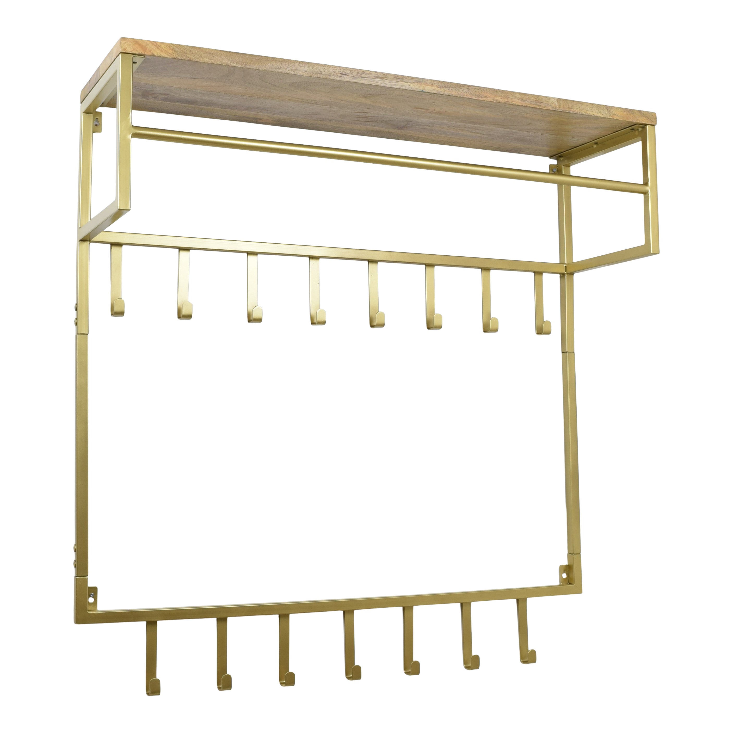 LOFT42 Petri XL Kapstok - 15 haken - Metaal - Goud - 100x105x30