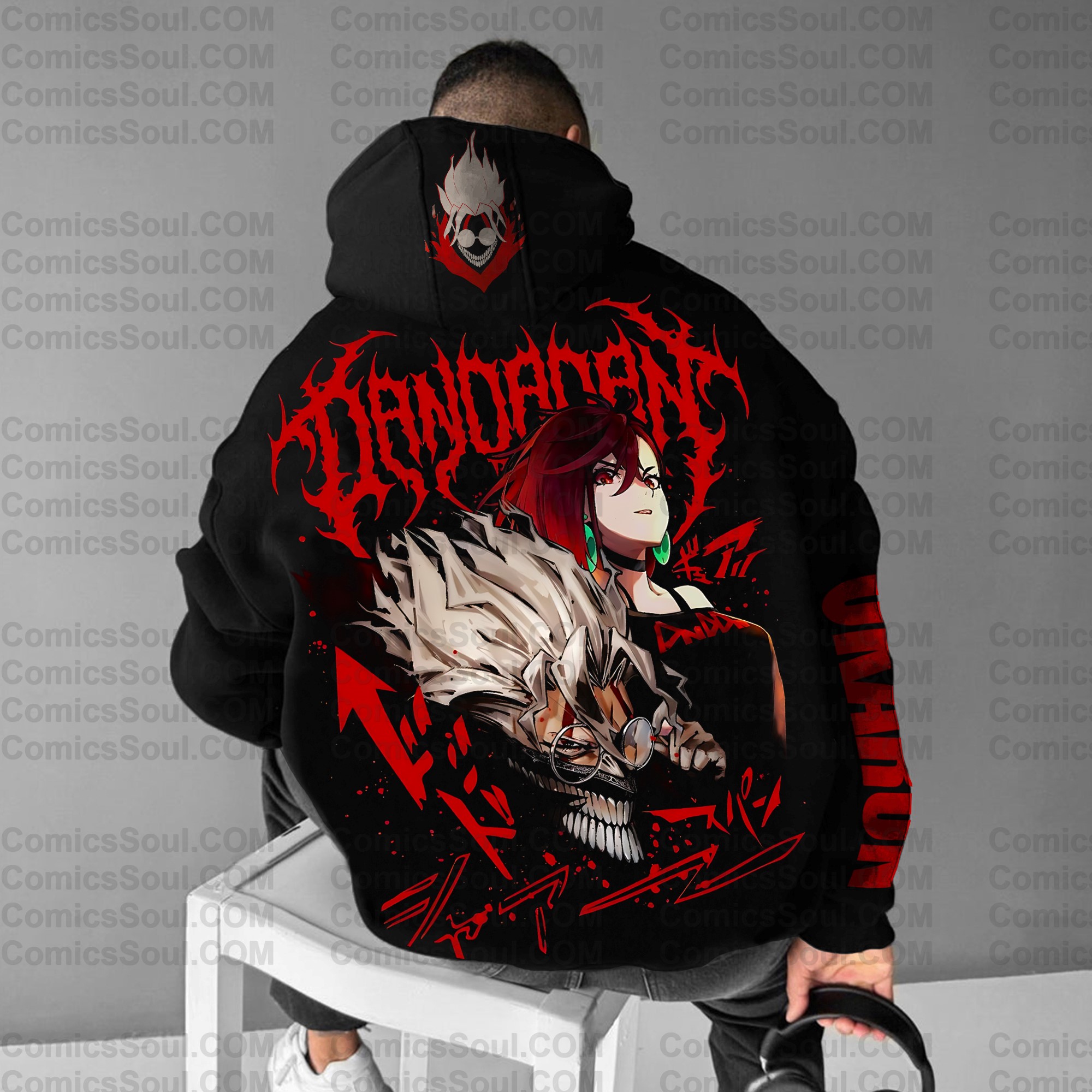Unisex Anime Print  Casual Oversized Hoodie