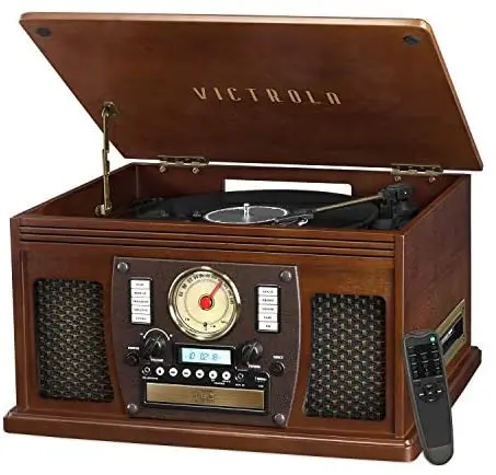 Victrola 8-in-1 Bluetooth Record Player With Built-In Speakers And Wireless Streaming - Image 14 Victrola 8-in-1 Bluetooth Record Player With Built-In Speakers And Wireless Streaming - Image 14