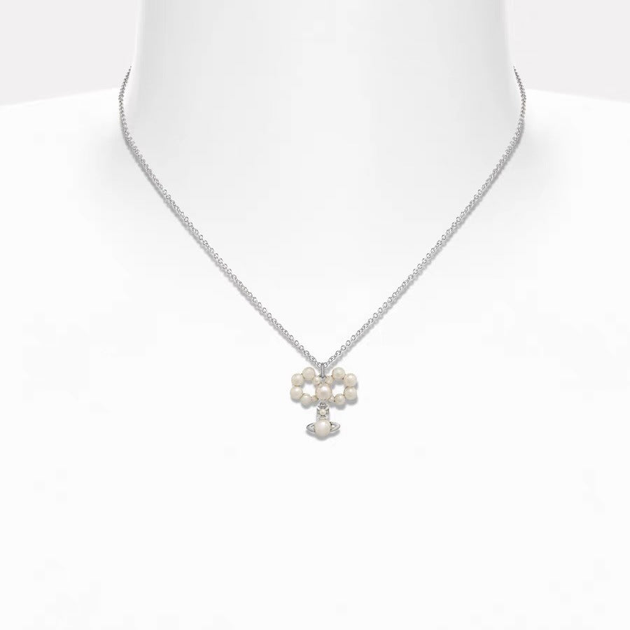 Vivienne Westwood Pearl Planet Pendant Necklace - Original Replica Club