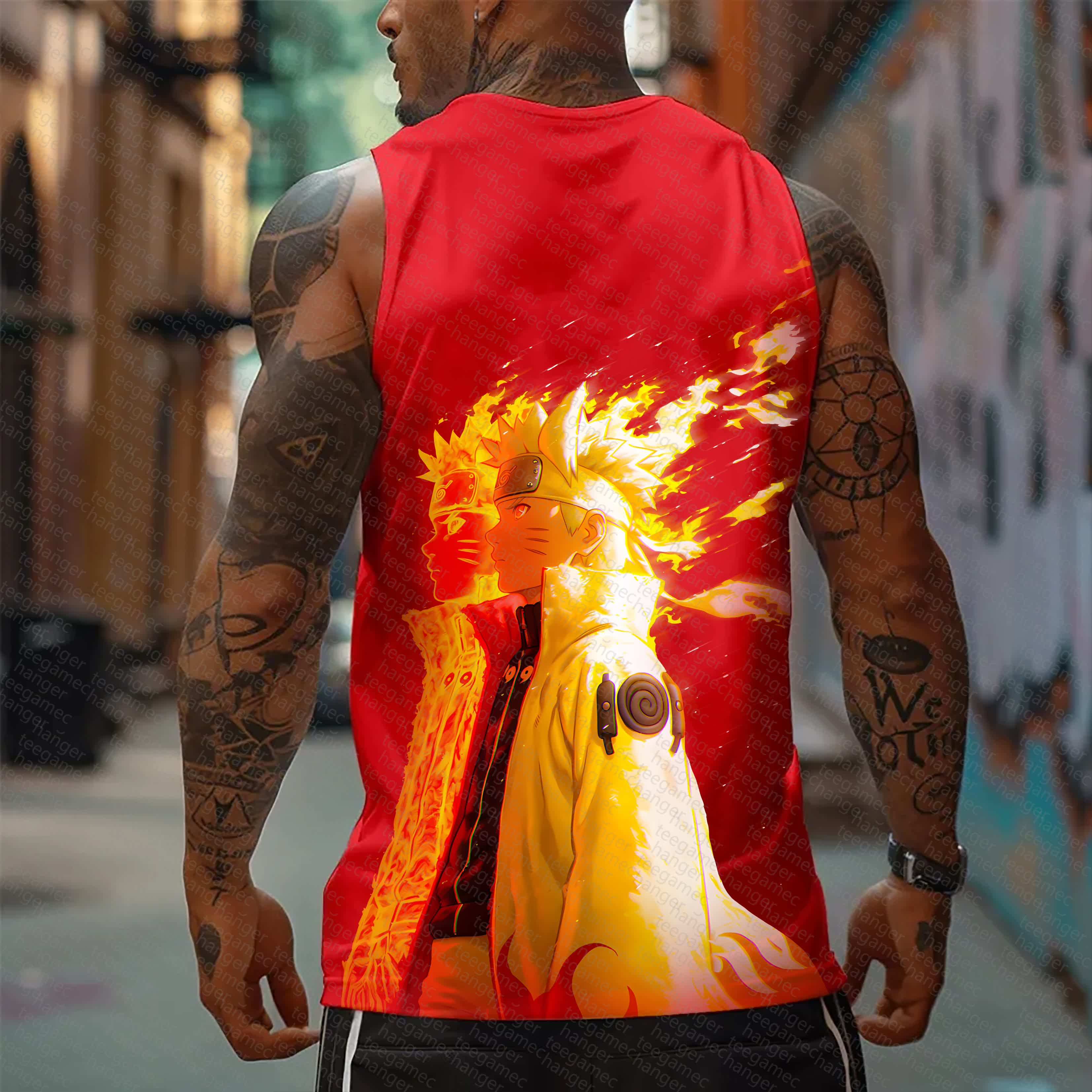 Unisex   Casual Anime  Tank Top