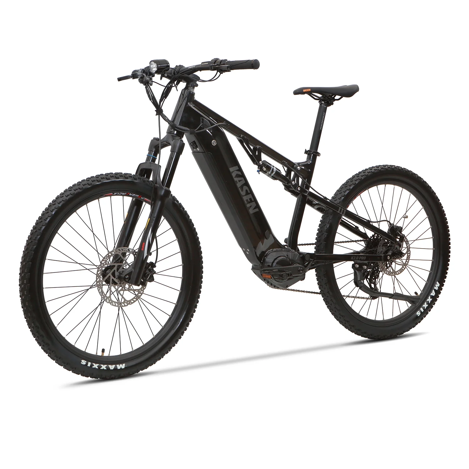 Kasen Electric Mountain Bike Mid-driven 500w 48v 15ah Full Suspension Throttle and Pedal Assist - Image 5