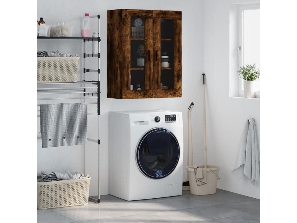 Armario de pared roble ahumado 69 - 5x34x90 cm