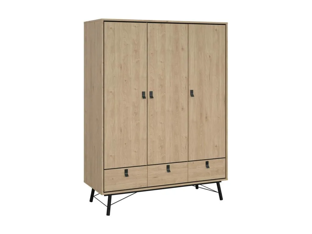 Armario 3 puertas Hogarmini Muebles de dormitorio Vestidor Armario de ropa 150x60 h200 cm Hogarmini ojud47209