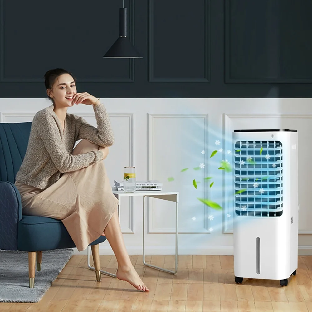 GVN Air Conditioners, Air Cooler, 4-in-1 Evaporative Air Cooler with 12L Water Tank and 4 Ice Boxes-White - Image 6