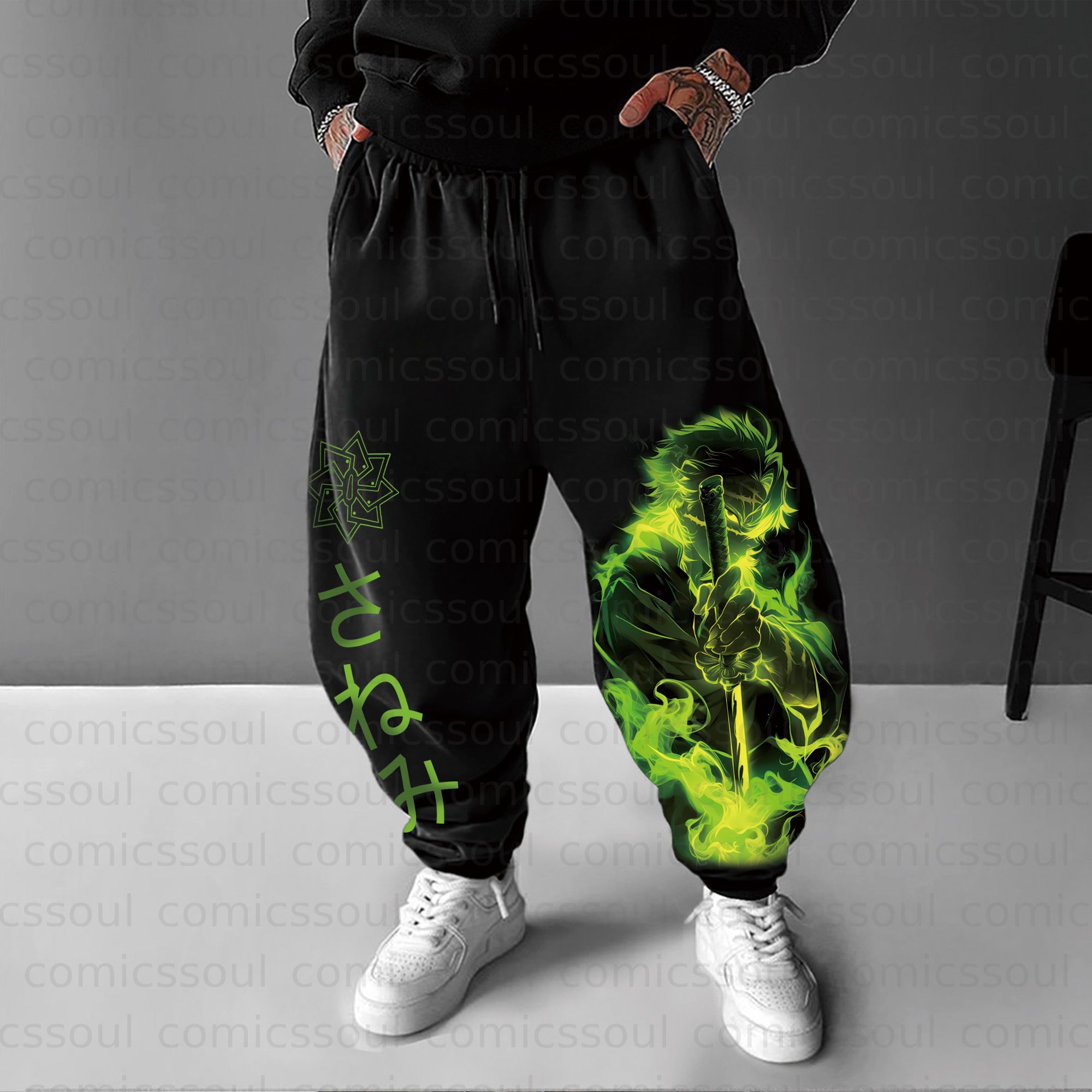 Unisex Anime Inspired Vintage Pants丨Comicssoul