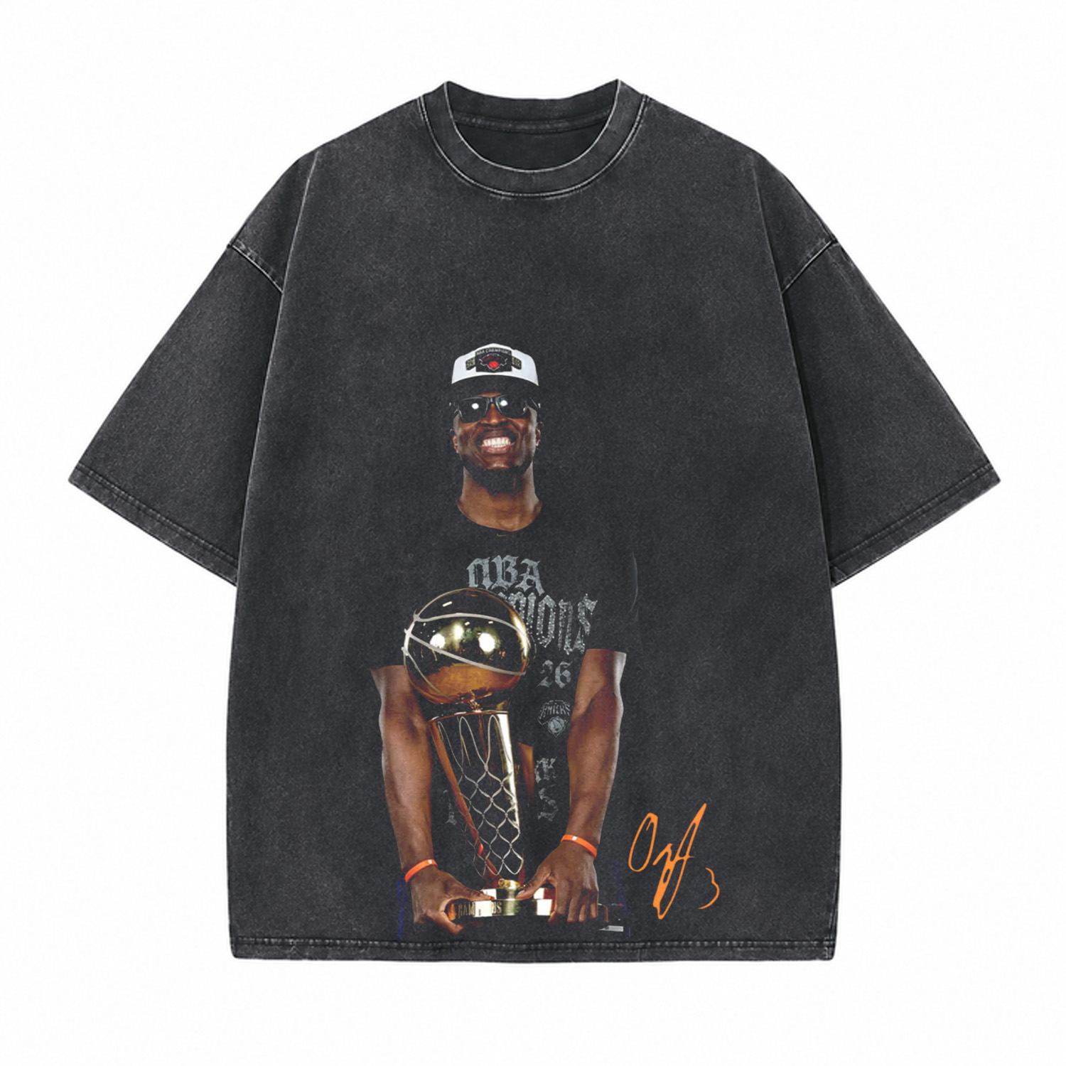 The Golden Trophy Champions Printed Unisex Washed T-Shirt