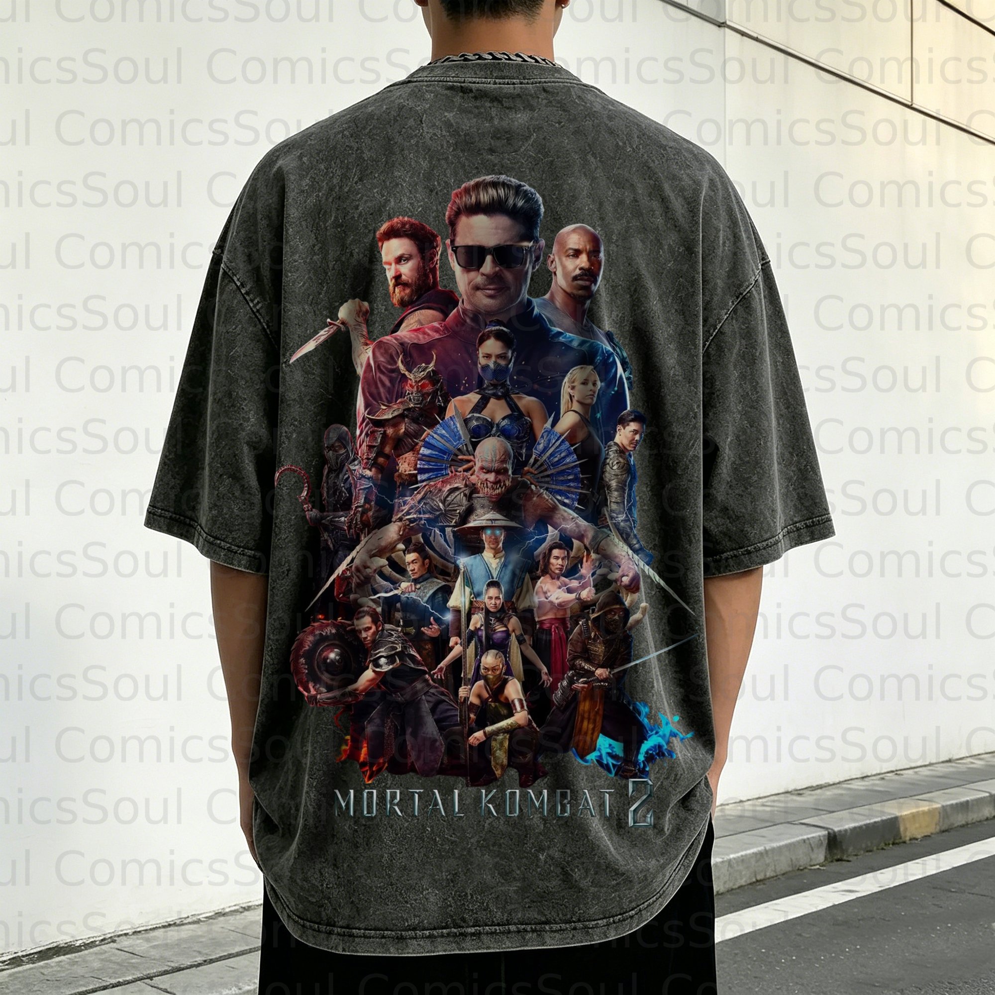 Unisex Anime Inspired Vintage Washed T-Shirt