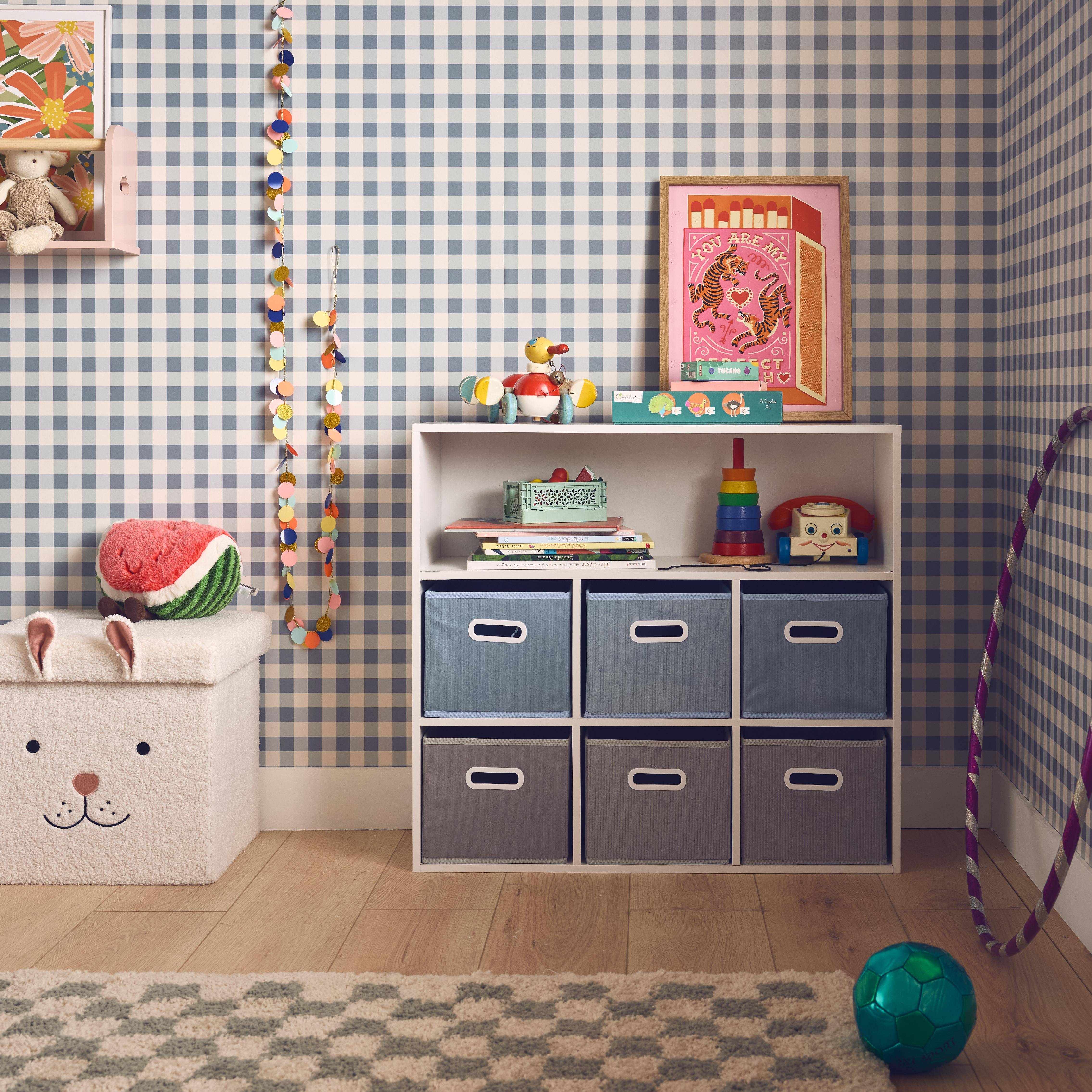 Camille - Mueble infantil con 6 cestas de terciopelo