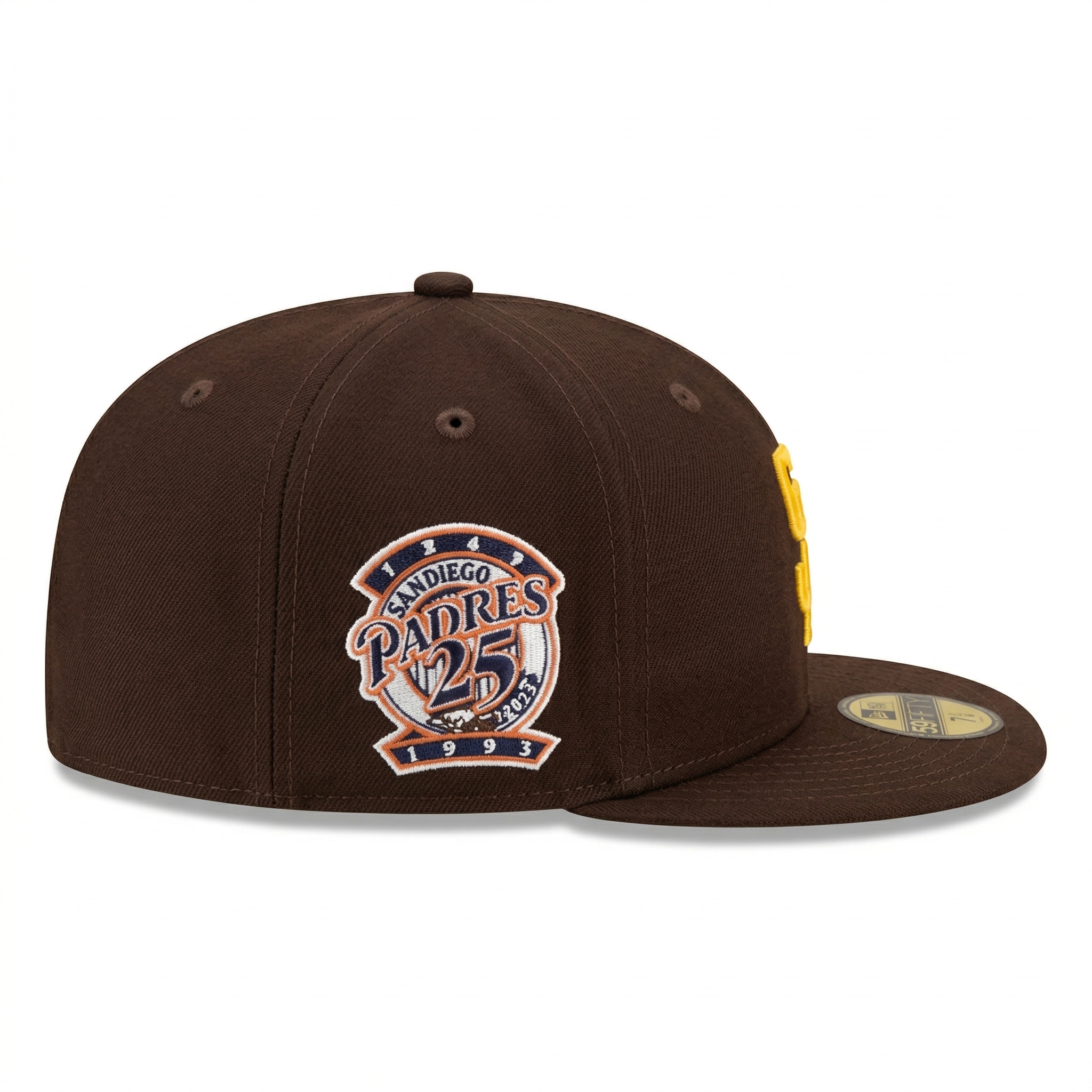 Vintage Brown San Diego Padres Multi-Patch Fitted Baseball Cap | SEVEN HATS - SEVEN HATS