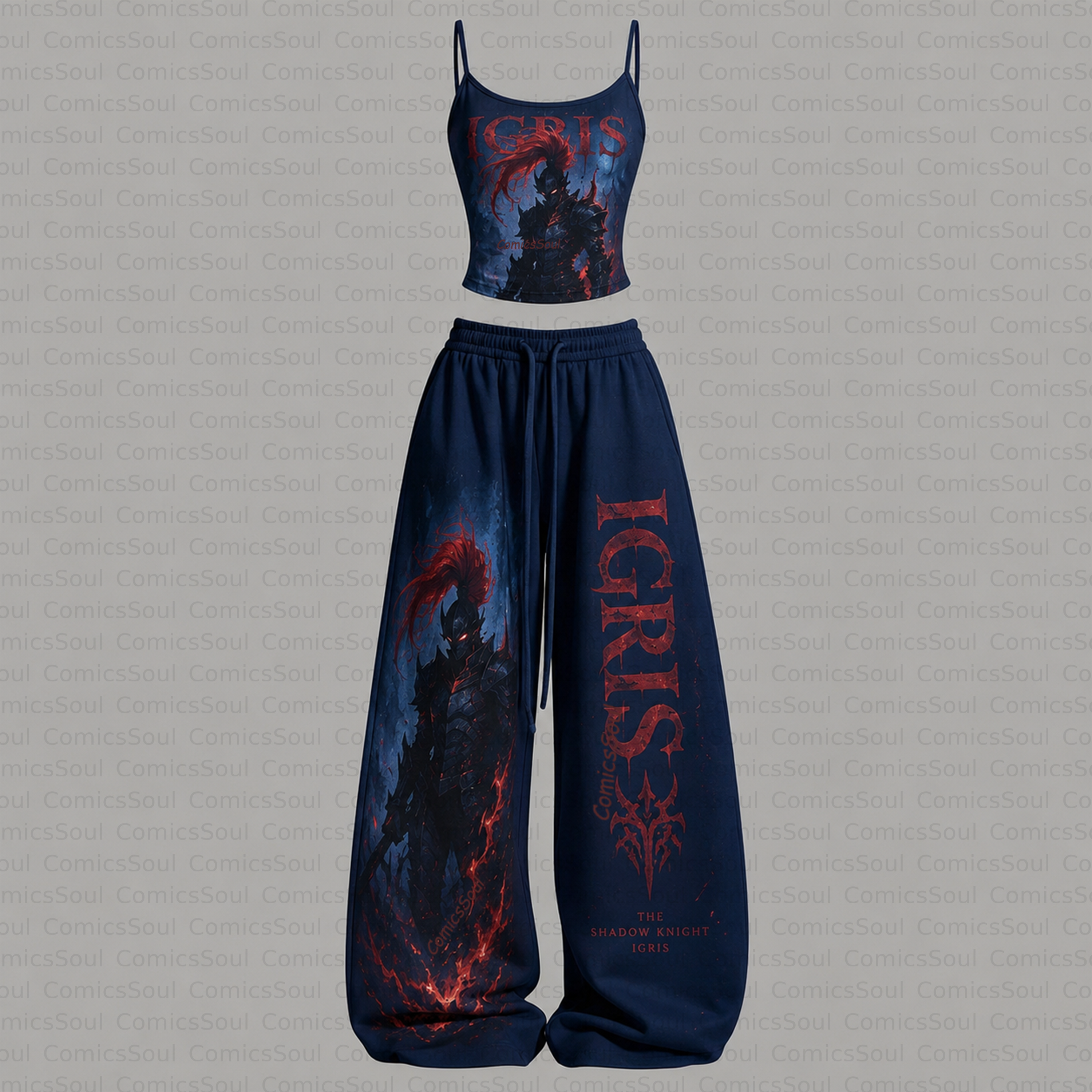 Solo leveling Top & Elasticated Trousers Two-Piece Set