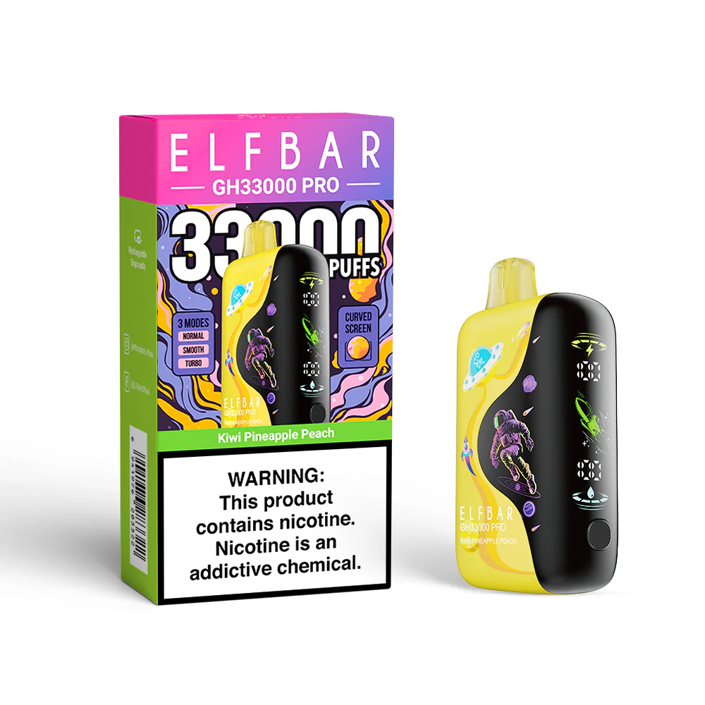 ELFBAR GH33000 PRO cigarette électronique jetable rechargeable (toutes les saveurs)