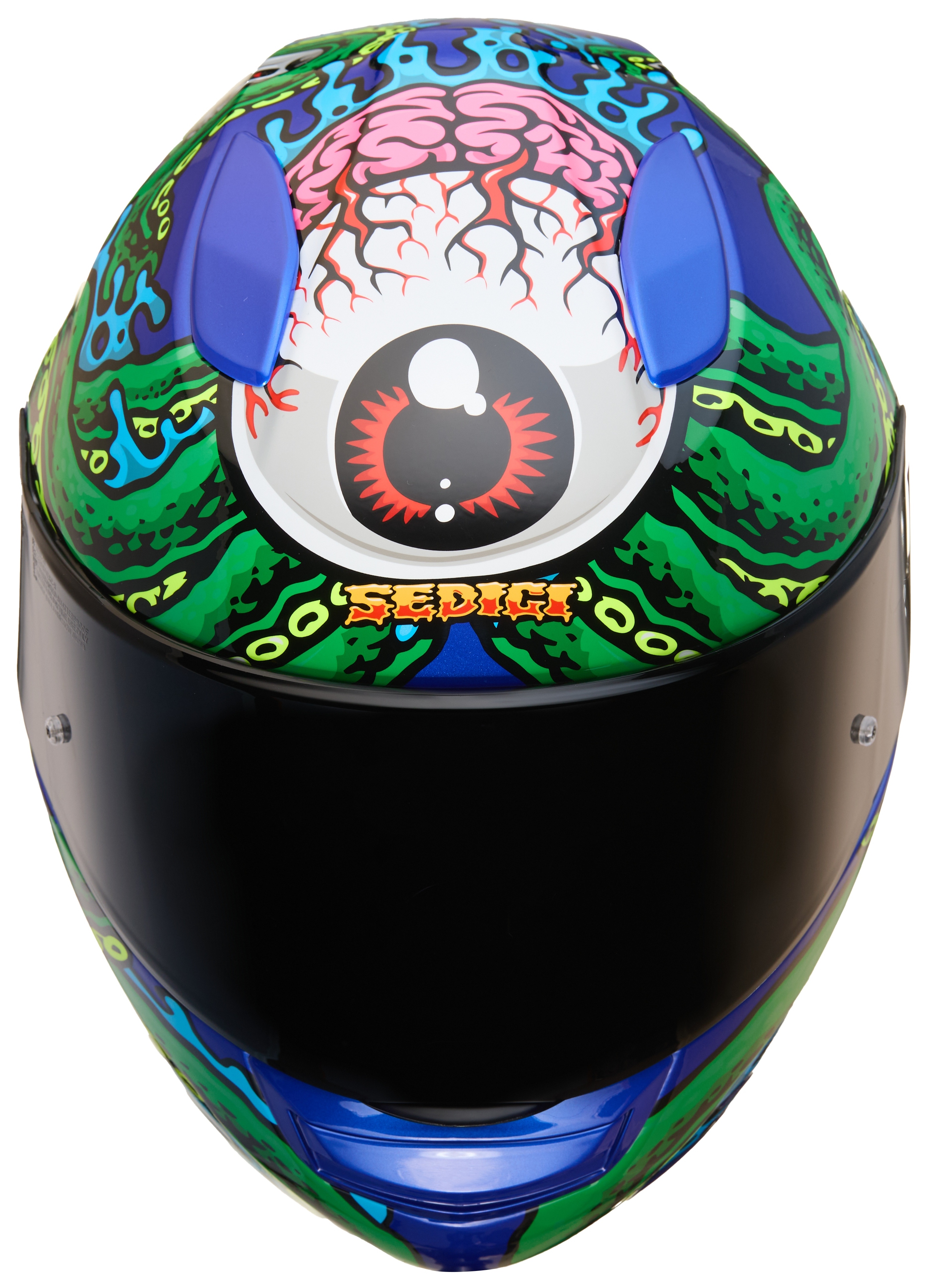SportsBikeShop Sedici Strada 3 Squidly Helmet Blue/Green / XL [Open Box]