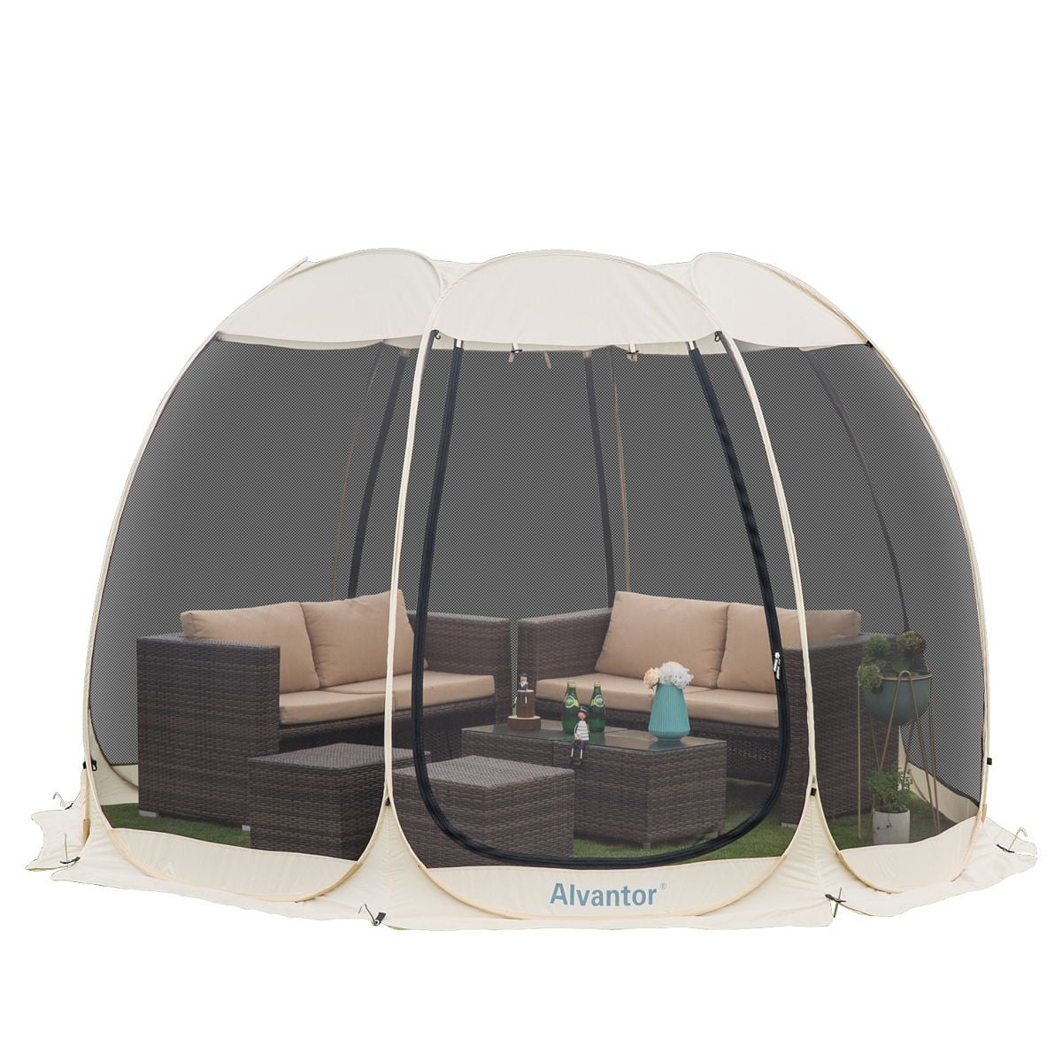 Alvantor Screen House Camping Instant Canopy 12 ft x 12 ft - Beige Alvantor Screen House Camping Instant Canopy 12 ft x 12 ft - Beige
