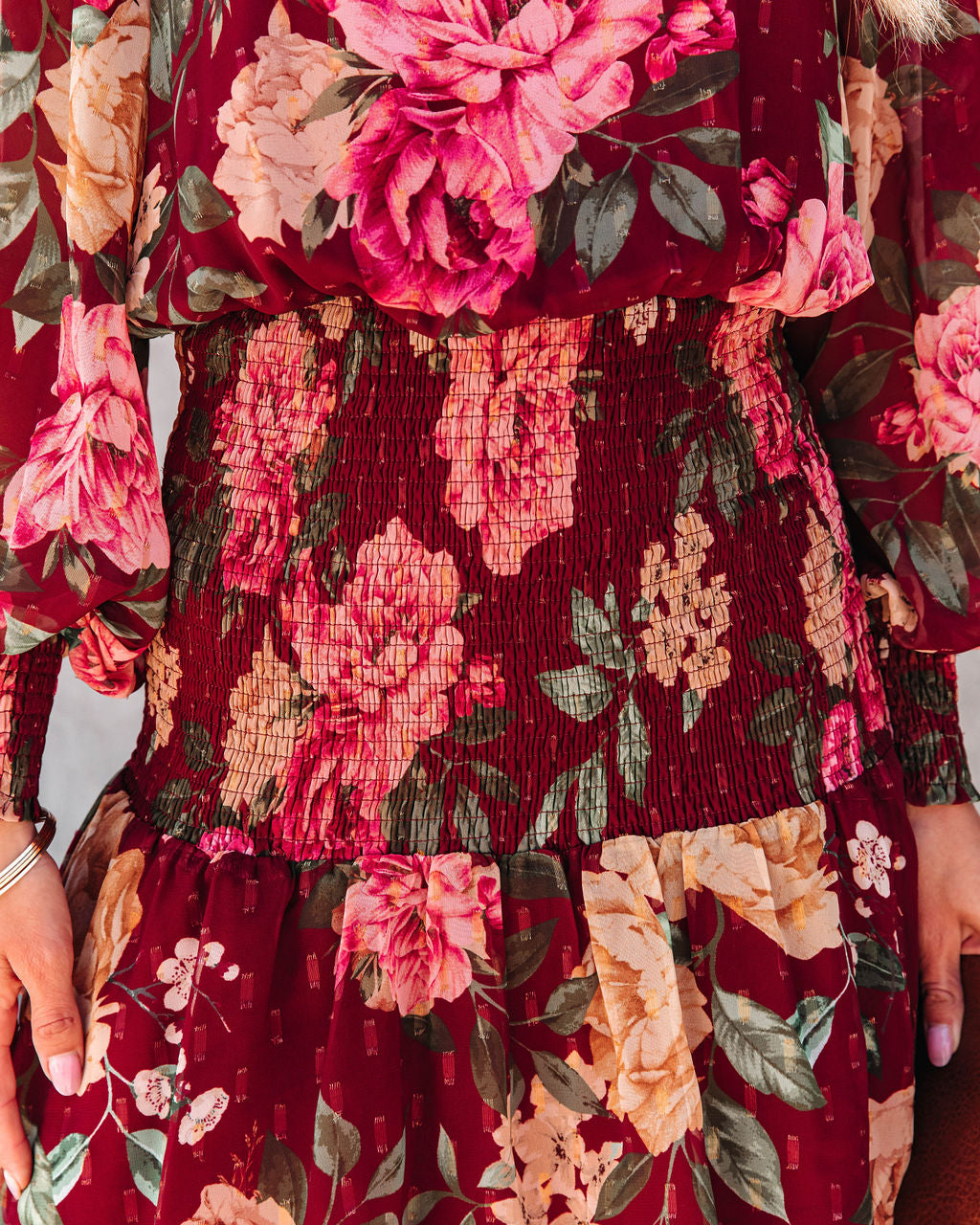 Short And Sweet Floral Smocked Mini Dress - Se7enfashion