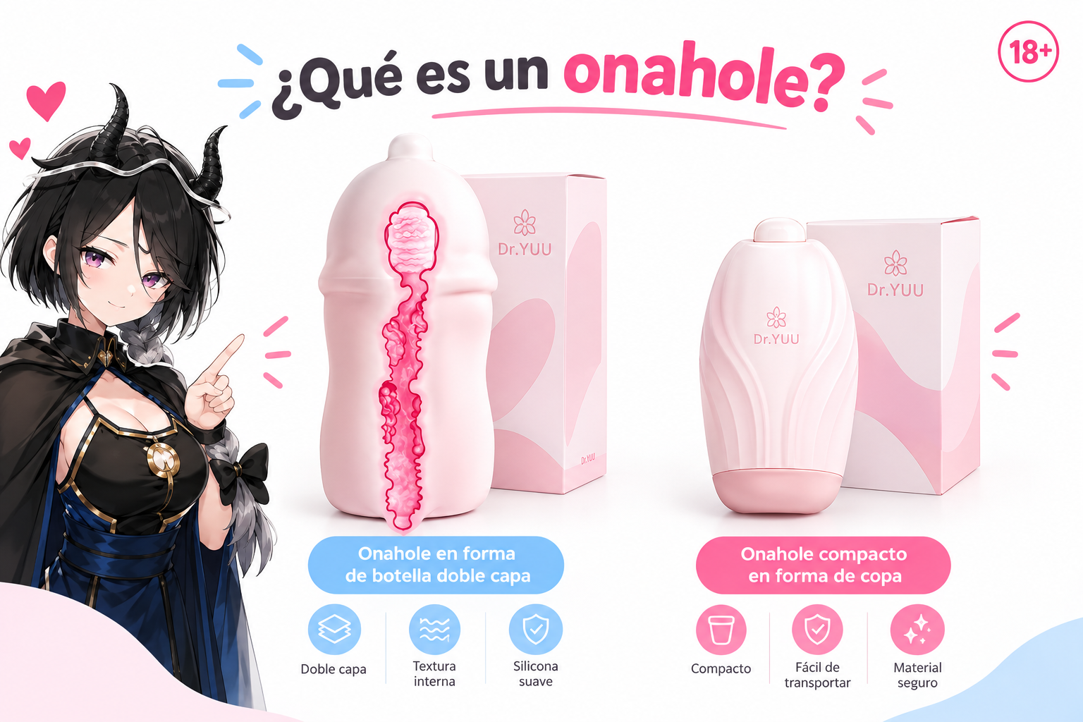 Diagrama que explica qué es un onahole, con dos modelos ilustrados y etiquetas comparativas