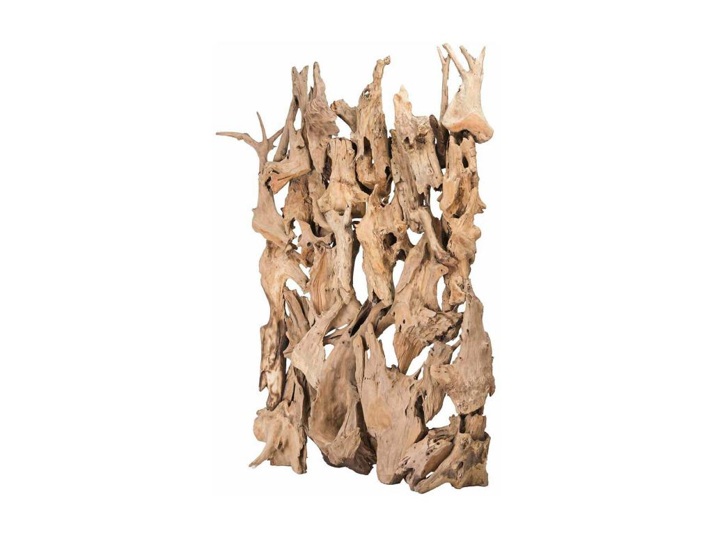 Biombo Madera Teca Natural 120x40x200 Cm