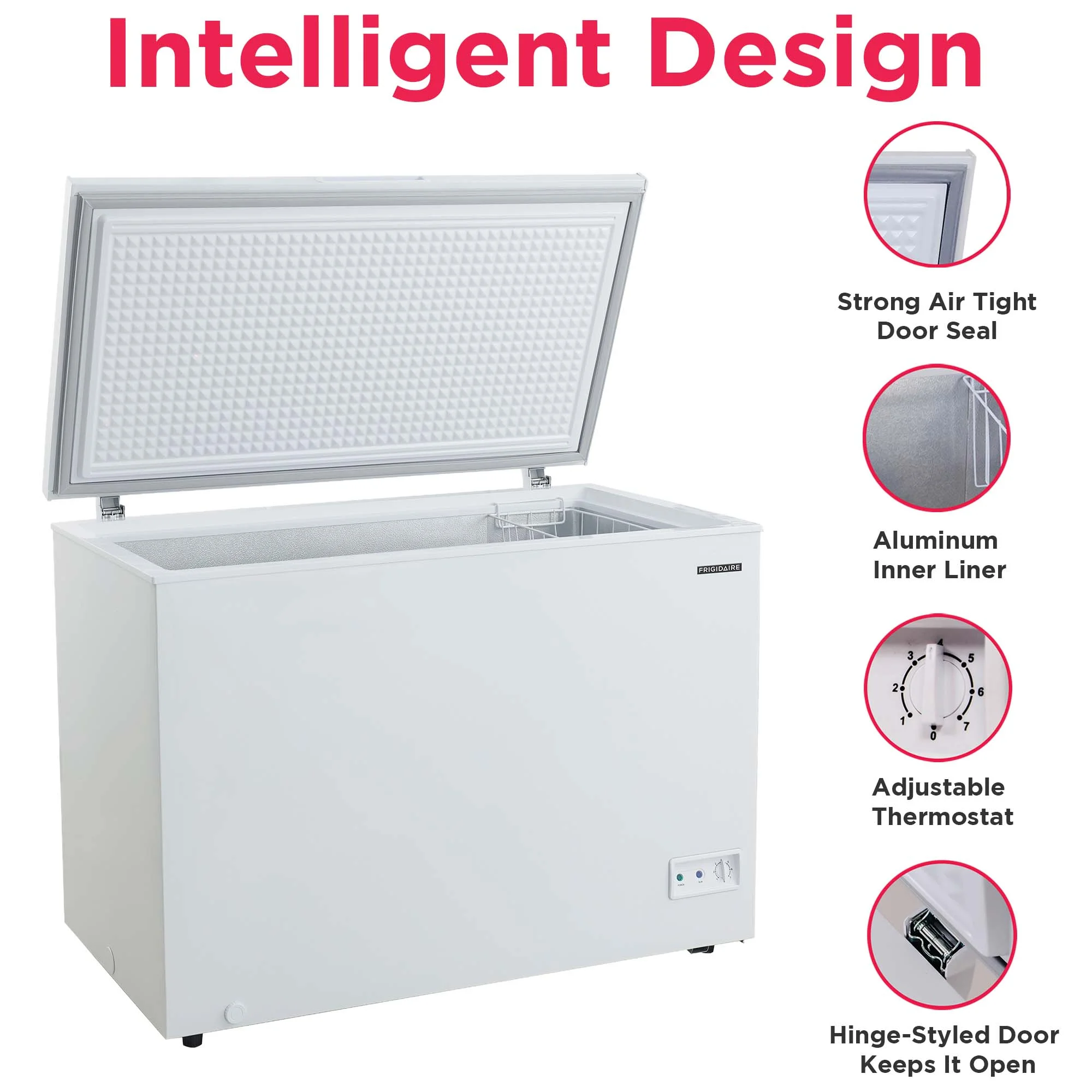 Frigidaire 10.3 Cu. ft. Chest Freezer, Garage Ready, EFRF1005, White - Image 3