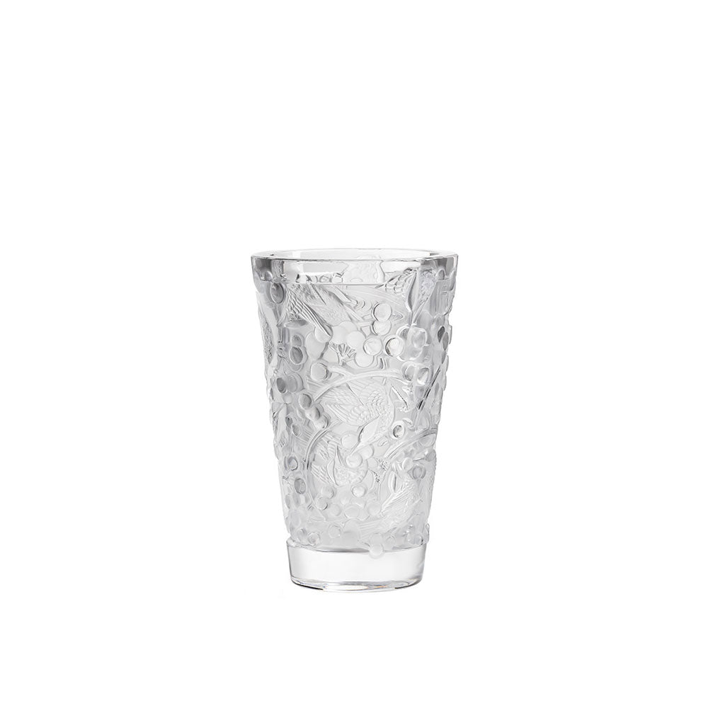 VASE MERLES ET RAISINS MOYEN MODÈLE - CRISTAL INCOLORE