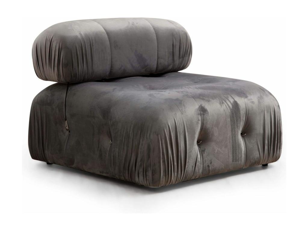 Sillón modular Luzssnh A103 - Gris - 75x95x95cm - Tapiz - Patas Plástico