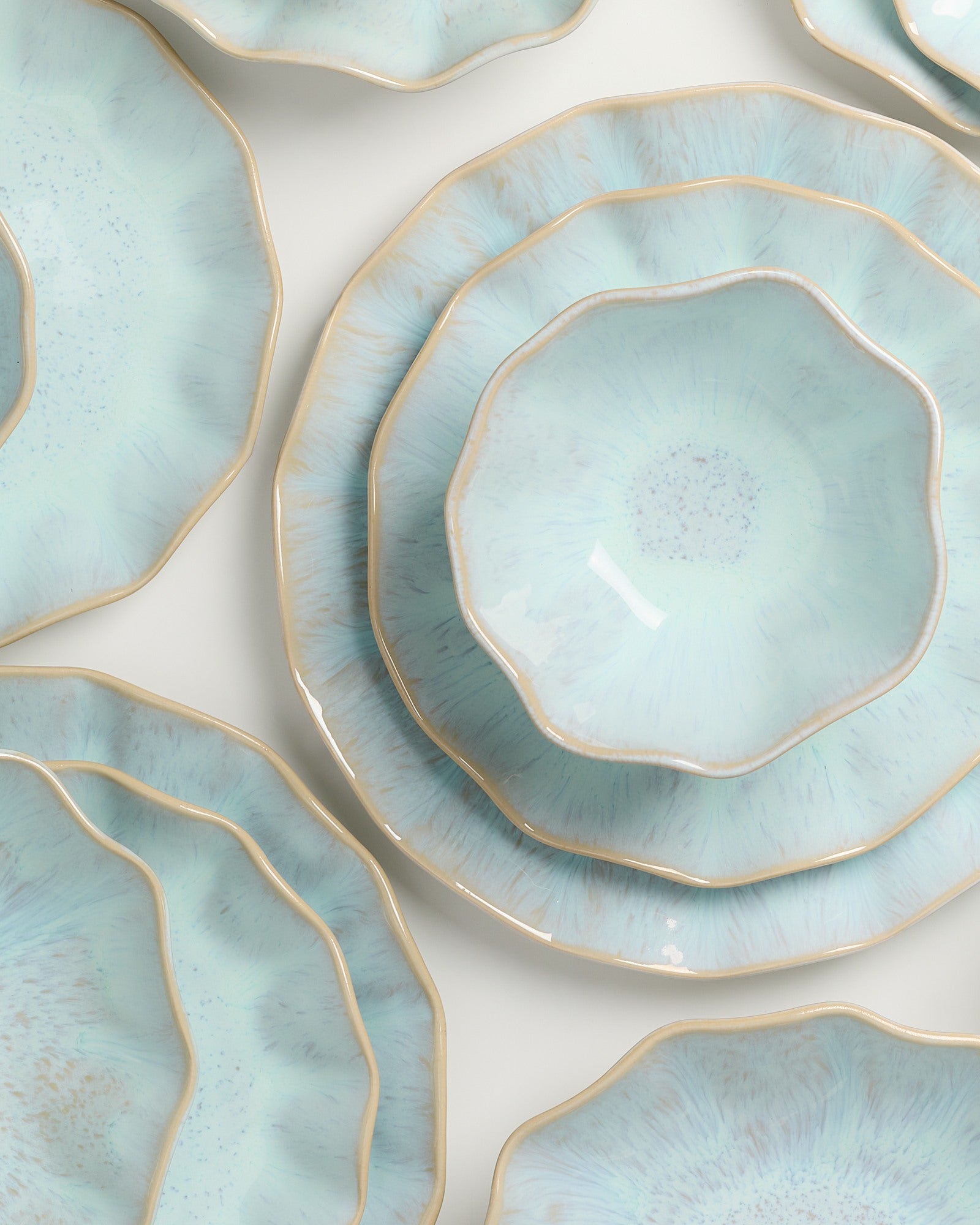 Areia Geschirr-Set shell azur 16-teilig