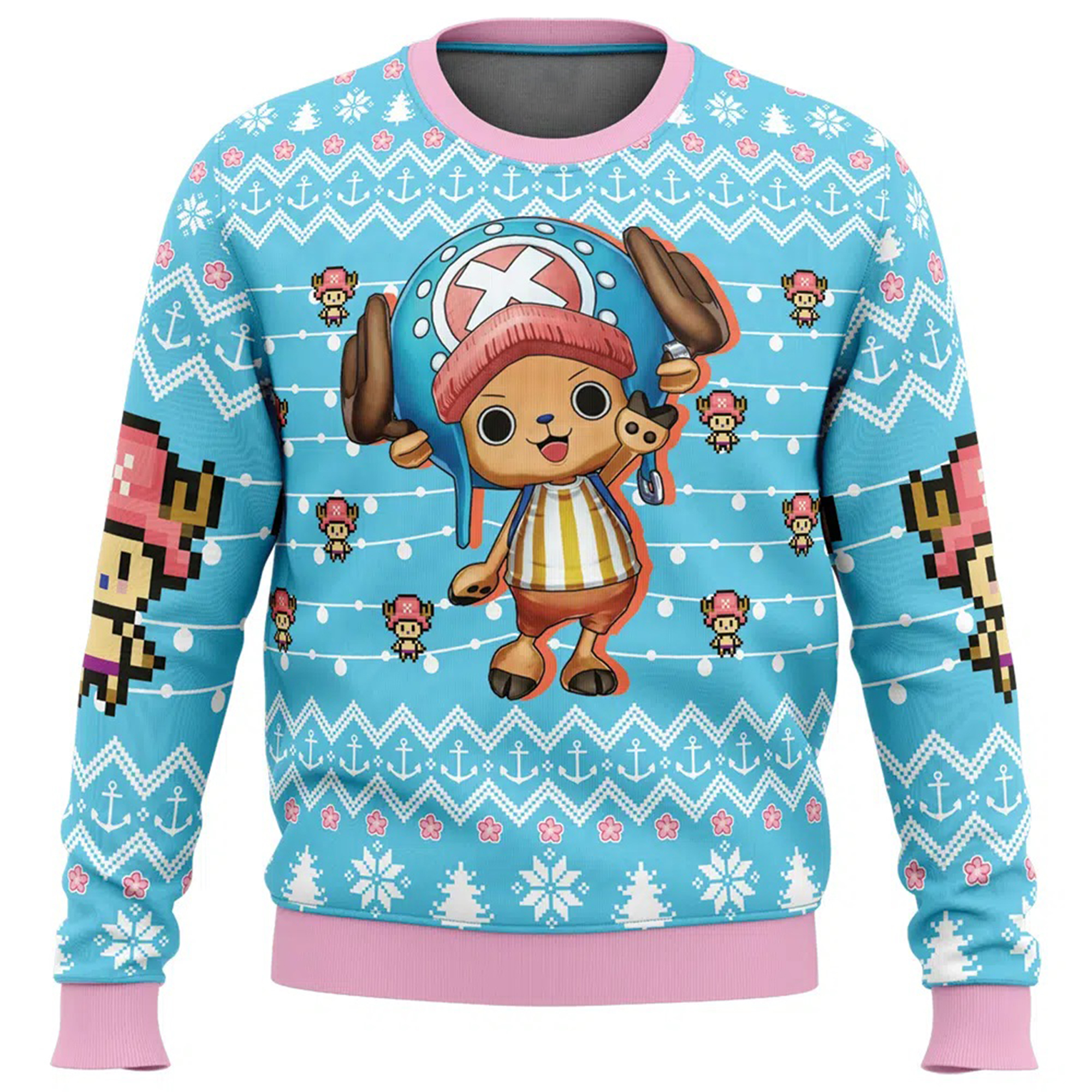 Unisex Anime Ugly Christmas Sweater TeeThreads Sustain the Scene with Custom Apparel