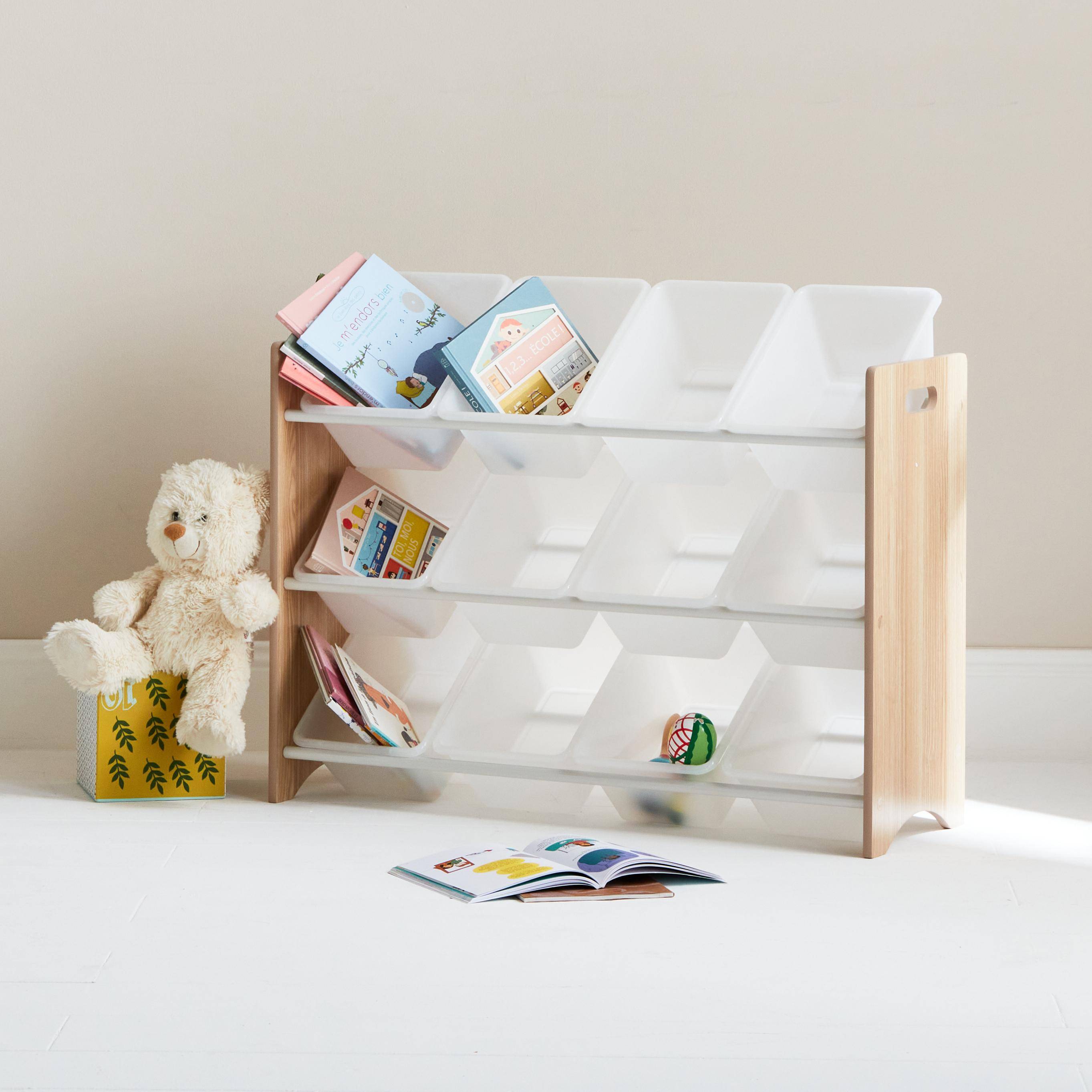 Tobias - Almacenamiento infantil para juguetes, 12 compartimentos