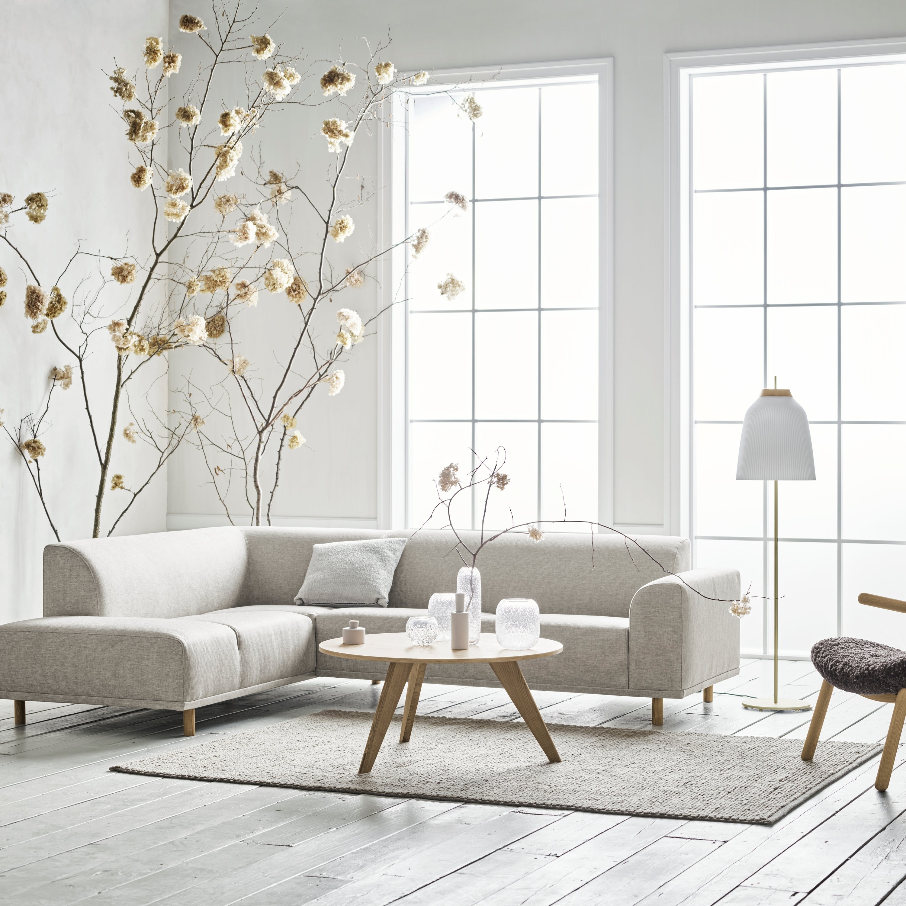 Bolia Braid Vloerkleed 250 x 350 cm - Light Grey
