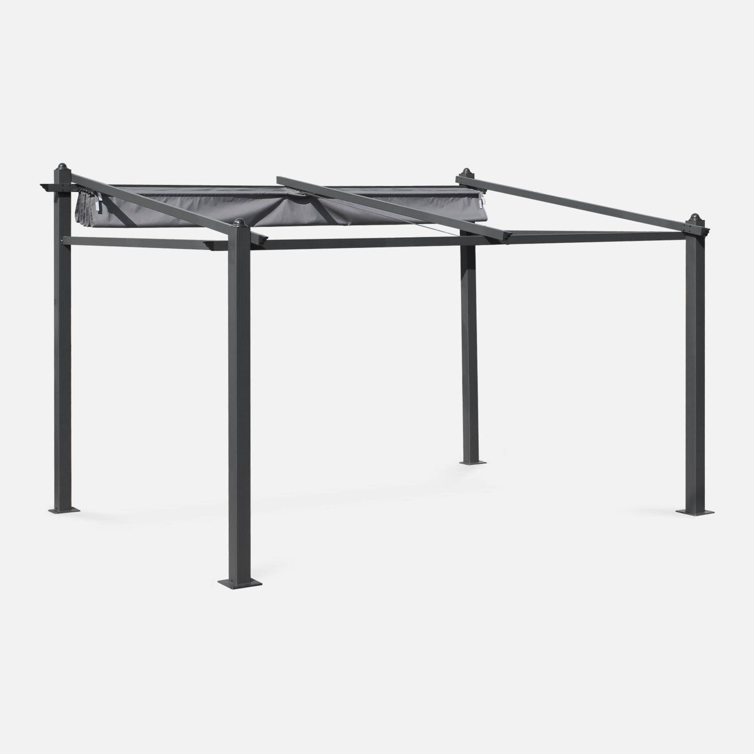 Murum - Pérgola 3x4m de aluminio con cubierta corredera
