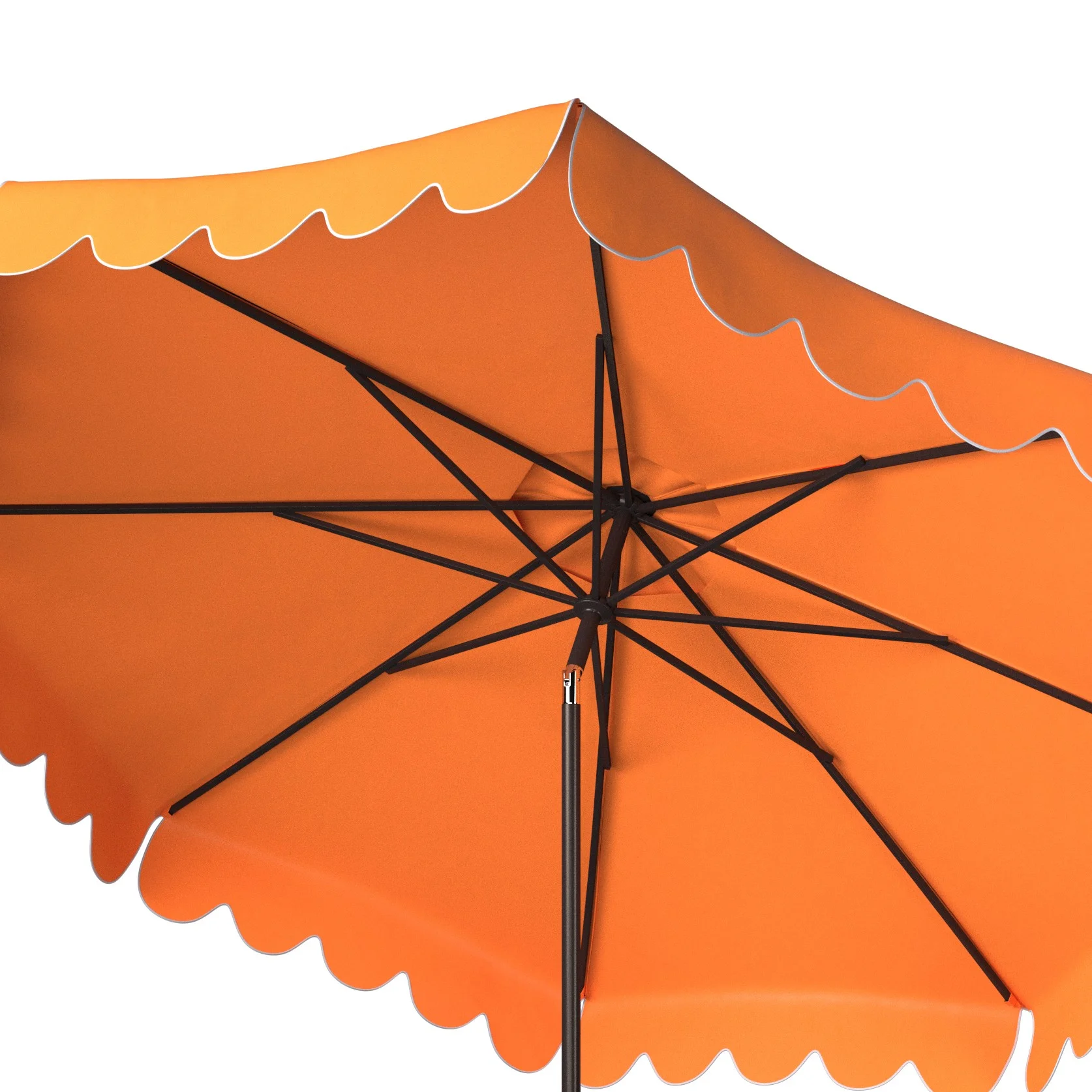 Safavieh Venice 9' Market Crank Tilt Patio Umbrella, Navy/White - Image 49