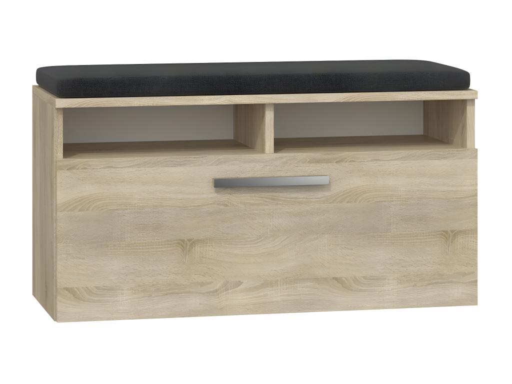 Nestliq - Zapatero y asiento y almacenaje - Puerta basculante - 46x85x35 - 6 estantes - Armario de zapatos