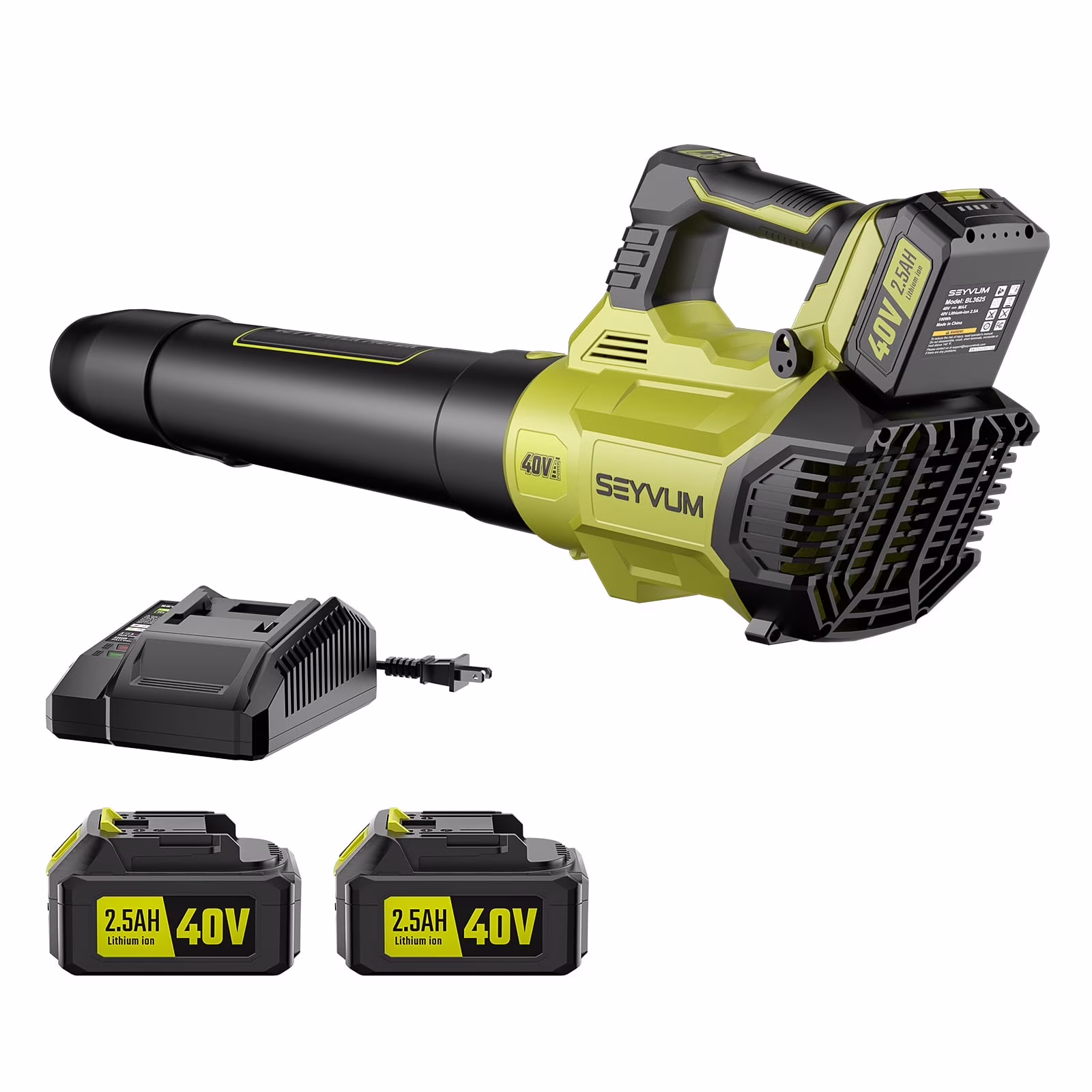 40V Leaf Blower - 650CFM Leaf Blower Cordless with 2 X 5.0Ah Battery & Charger, 4-Speed Electric Leaf Blower, Battery Powered Leaf Blower for Snow Blowing & Yard - Image 3