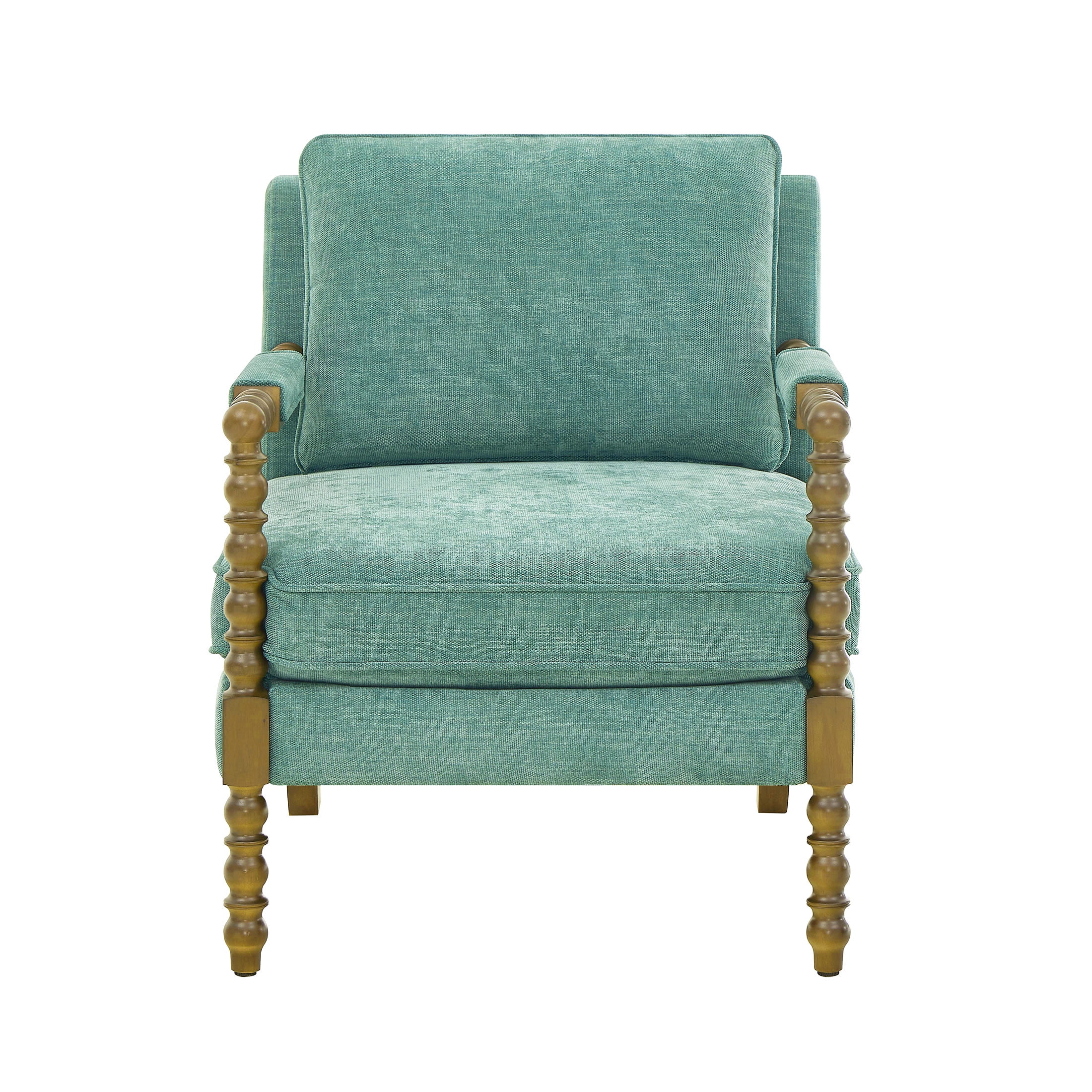 Pioneer Woman Harper Spindle Accent Chair, Jade Fabric Upholstery - Image 10