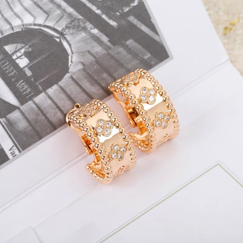 VCA Perlee Clovers Hoop Earrings - Original Replica Club