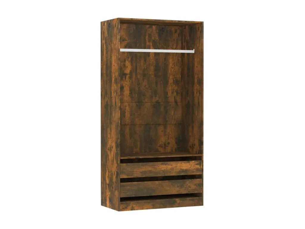 Armario Decopractico contrachapada color Decopractico ahumado 100x50x200 cm OGAE86486