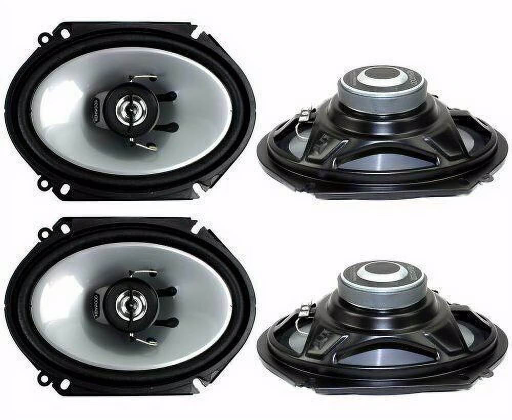 4 X Kenwood Car KFCC6866S 6x8" 500 Watt 2 - Way Coaxial Speakers Car Audio