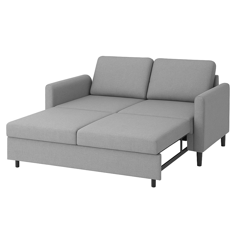 Sofá Cama Modular de Tela Gris, Estilo Moderno, Función Versátil, Perfecto para Espacios Pequeños, Estructura Resistente, Tamaño Compacto