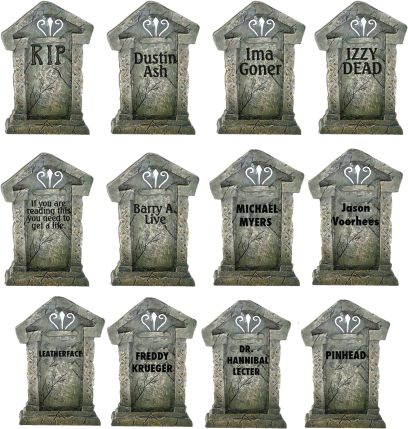 12 Halloween Tombstones for Halloween Cemetery