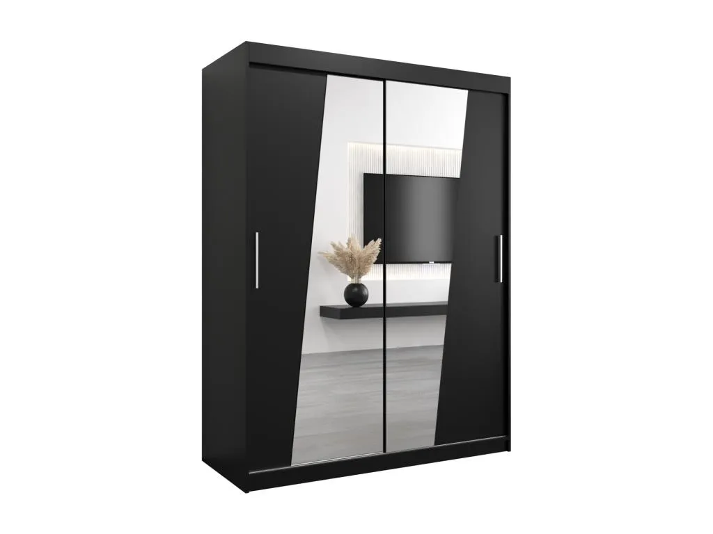 Armario Rhomb de puertas correderas 200/150/62 2 puertas (negro/negro)