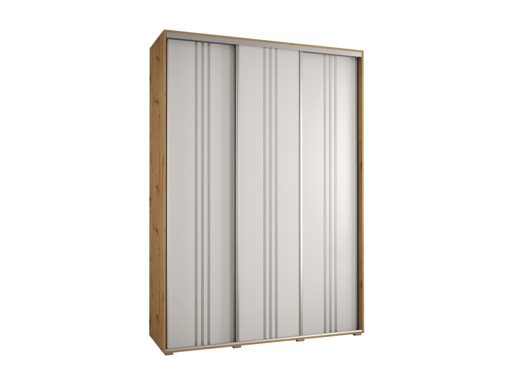 ARMARIO DAVOS 6 DE PUERTAS CORREDERAS 235,2/170/60 3 puertas (Artisan/Lujodec/Plata)