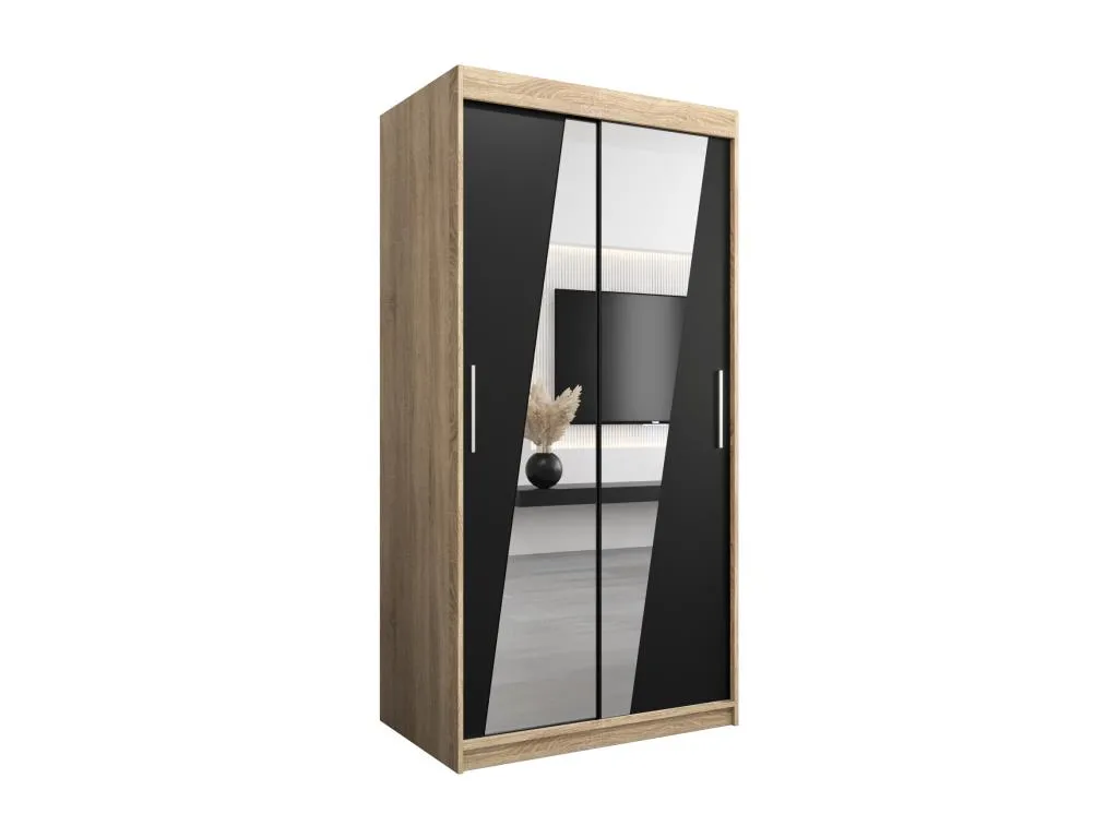 Armario Rhomb de puertas correderas 200/100/62 2 puertas (Lluesmahome/negro) ILCC19575