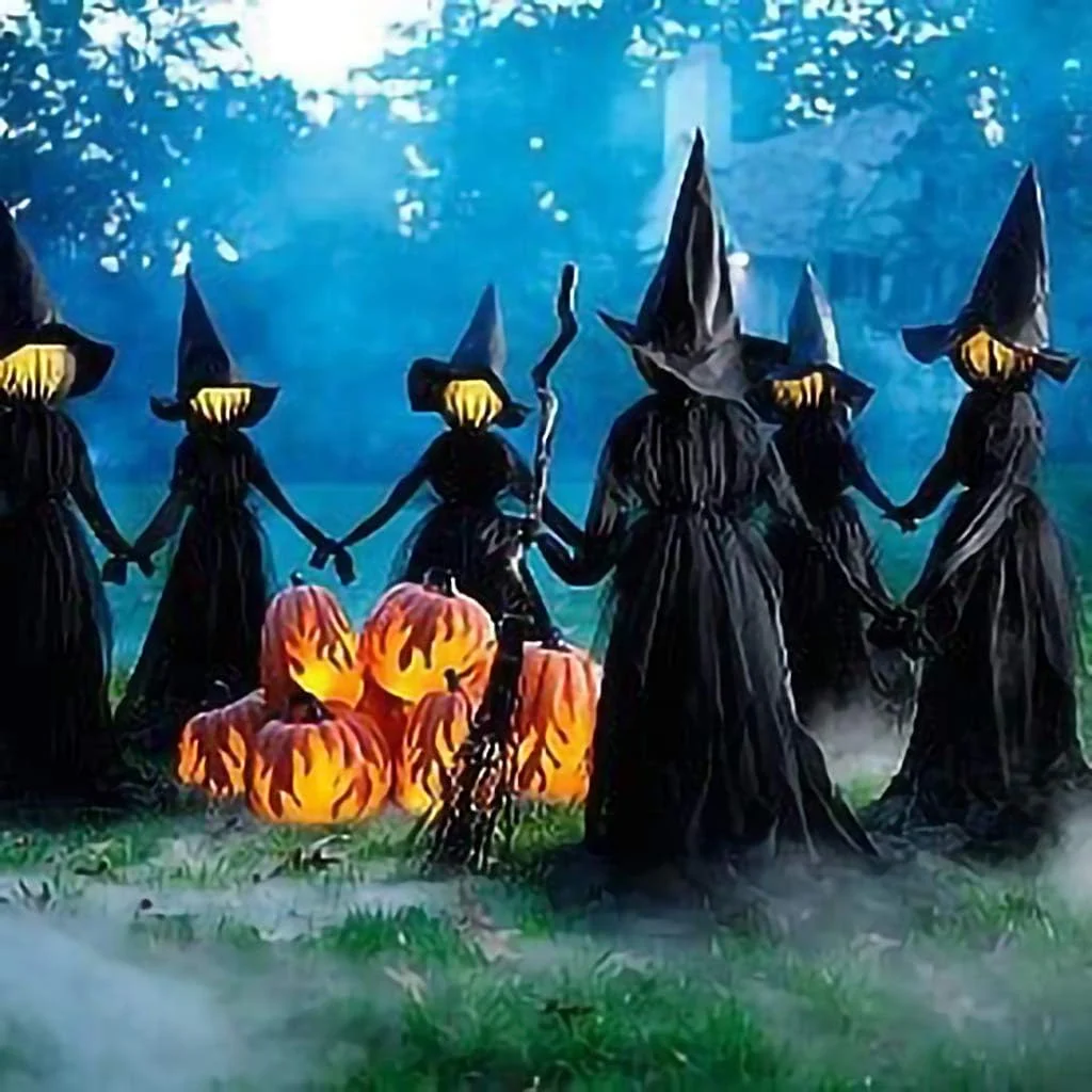 Lighted Halloween Witch Stake - Halloween Witches Decor - Image 5 Lighted Halloween Witch Stake - Halloween Witches Decor - Image 5