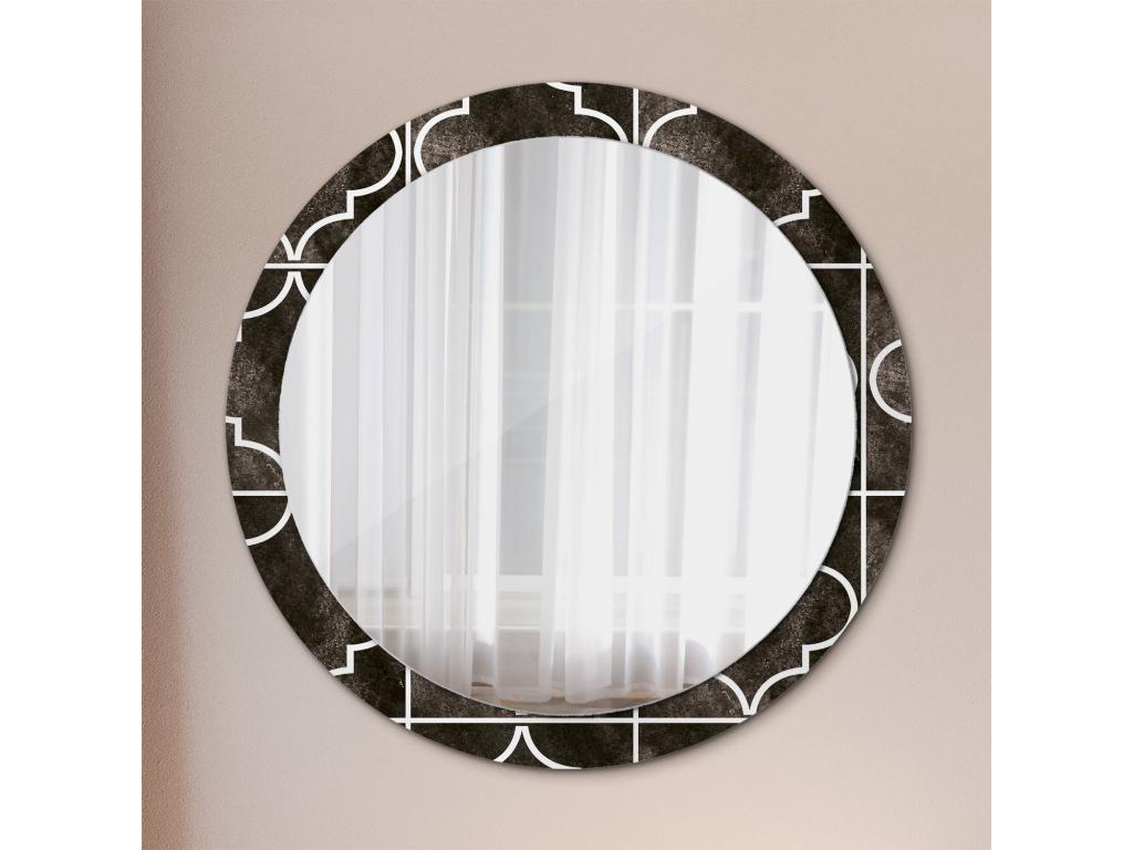 Espejo redondo decorativo - Diseño antiguo - 90 cm