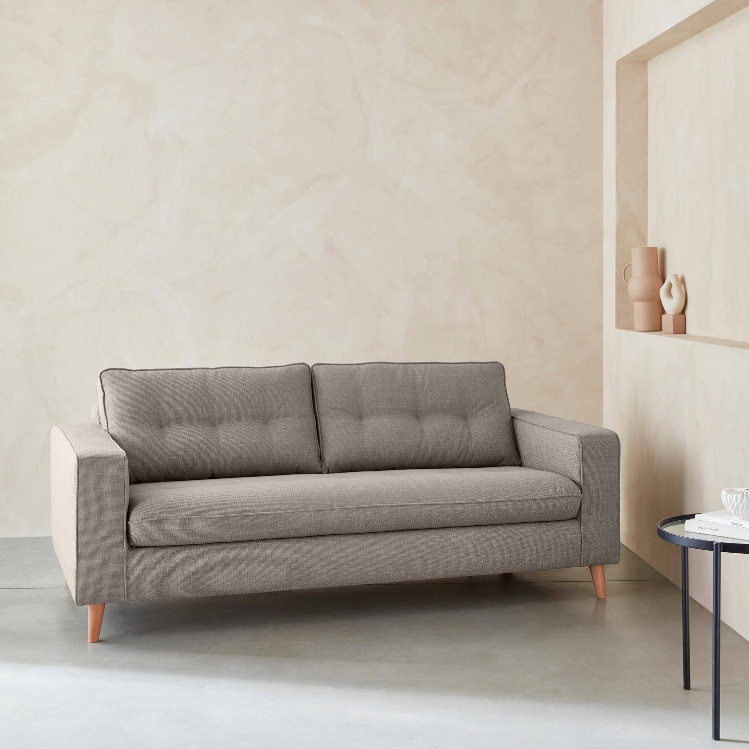 Toulouse - Sofá cama con colchón de 12cm, 3 plazas
