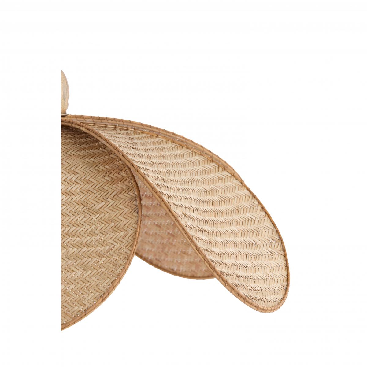 Light & Living - Lavrio hanglamp Ø60,5x30,5 cm - webbing naturel+hout