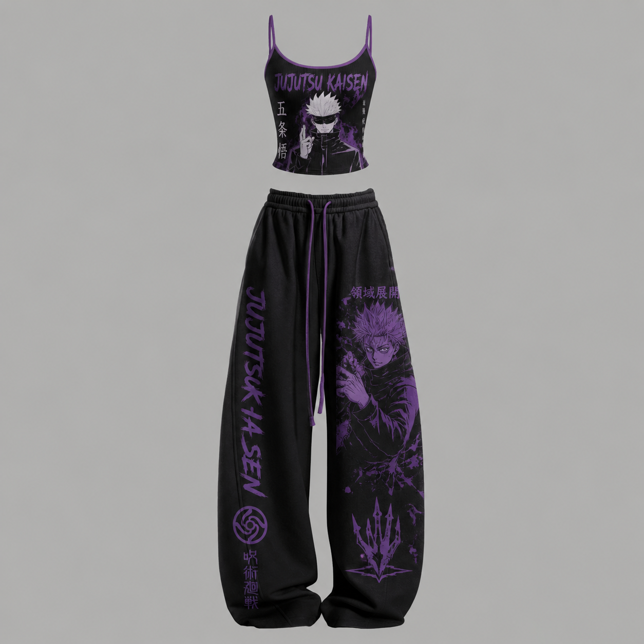 Jujutsu Kaisen Top & Elasticated Trousers Two-Piece Set