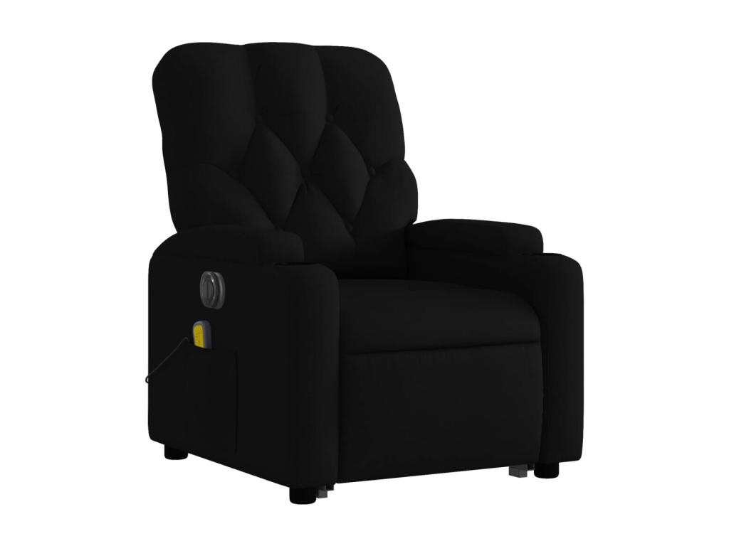Sillón de masaje eléctrico reclinable elevable tela negro
